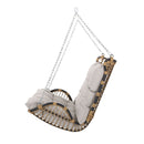 Arruda - Outdoor Wicker Porch Swing With Cushions