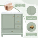 Freestanding Bathroom Vanity With Sink, Soft Close Door, 3 Drawers