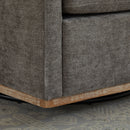 Modern Square Upholstered Swivel Accent Chair With Metal Base