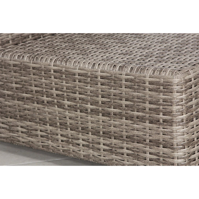 Patio Seating Set With Cushions, Handwoven With Rust Proof Frame - Gray Mix