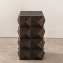 Side Table With 3D Embossed Pattern Design