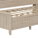 Daybed With Storage Shelves And 3 Drawers
