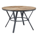 Modern Style Indoor Dining Round Table With Metal Legs - Light Birch