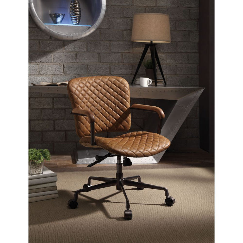 Josi - Executive Office Chair - Coffee Top Grain Leather - Atlantic Fine Furniture Inc