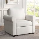 Modern 3 In 1 Convertible Sleeper Chair Bed, Linen Upholstery, Adjustable Backrest