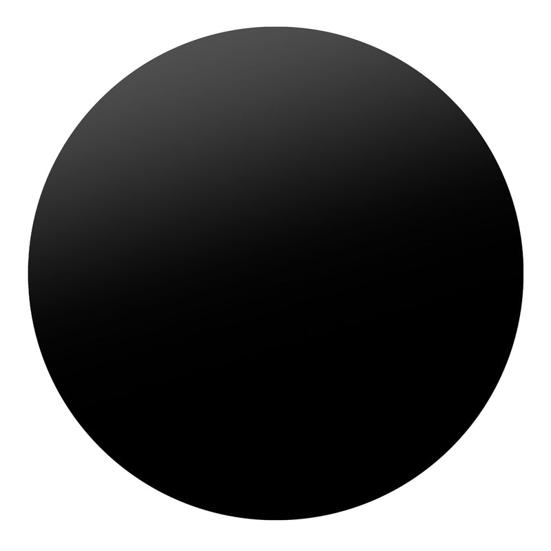 Modern High Gloss Minimalist Round Dining Table - Black