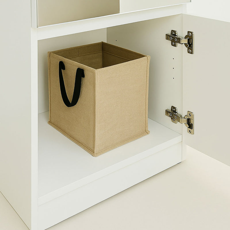 Elise - Slim Modular Wood Closet Cabinet With Mirror In Durable Melamine Construction - White