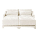 Stylish Sofa With Ottoman And Lumbar Pillows, Ergonomic Design