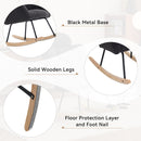 Contemporary Teddy Fabric Upholstered Nursery Rocking Glider Chair With High Backrest And Pillow