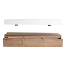 Contemporary Wall Mounted Bathroom Vanity With Dual Resin Sink And Soft Close Drawer