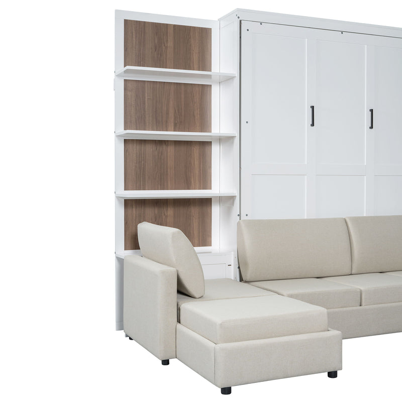 Murphy Bed With Sofa And Shelves