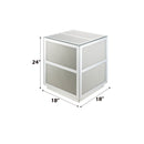 Lavina - End Table - Mirrored & Faux Diamonds - Atlantic Fine Furniture Inc