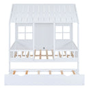 House Bed With Twin Size Trundle, Daybed