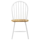 Allison - 5 Piece Round Drop Leaf Dining Table Set - White