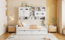 Daybed With All-In-One Cabinet And Shelf