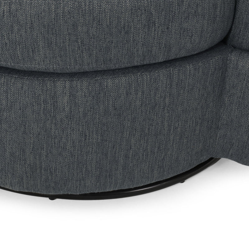 Swivel Club Chair With Circular Design