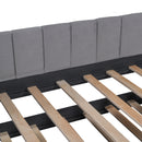 Twin Size Upholstered Daybed with Ergonomic Design Backrest and Trundle, Gray