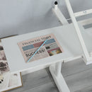 38.18" Hand Crank Adjustable Drafting Table Drawing Desk With 2 Metal Drawers With Stool