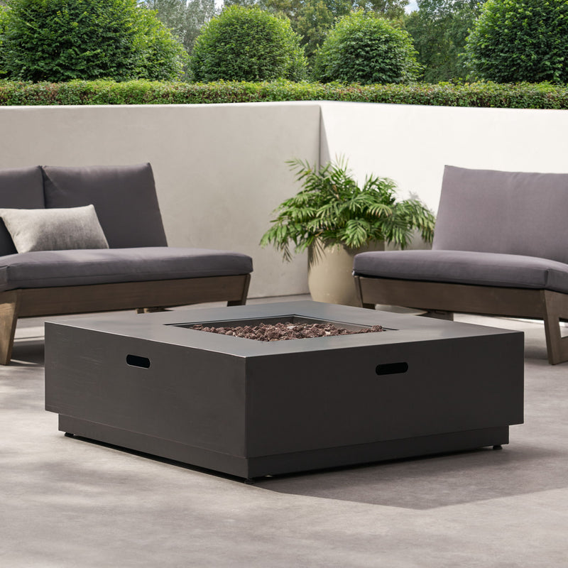 Modern Square Fire Pit With 50,000 Btu