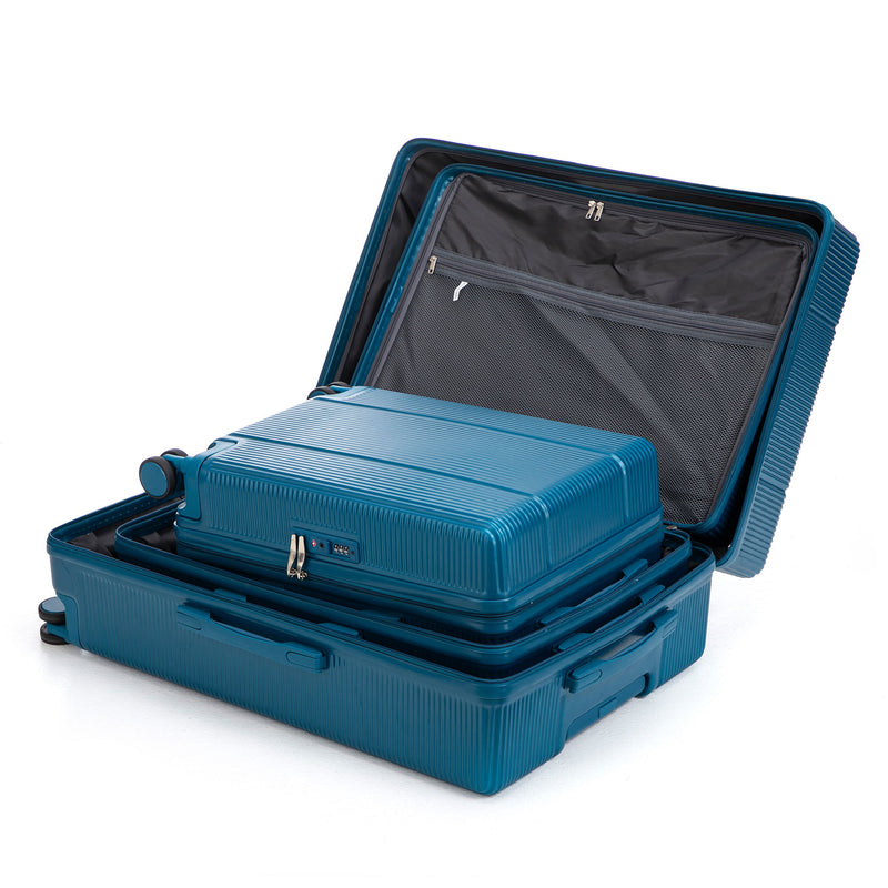 20" / 24" / 28" 3 Pieces / Set Spinner Wheel Luggage, Carry On Suitcase, Matching Color, TSA Combination Lock