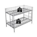 Metal Twin over Twin Bunk Bed/ Heavy-duty Sturdy Metal/ Noise Reduced Design/ Safety Guardrail/ 2 Side Ladders/ CPC Certified/ No Box Spring Needed