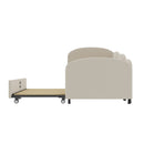 Modern Velvet Upholstered Daybed With Additional Bed Frame