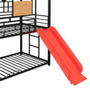Metal Bunk Bed, Metal Housebed With Slide And Storage Stair