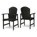 Outdoor Weather Resistant Acacia Wood Adirondack Dining Chairs (Set of 2)