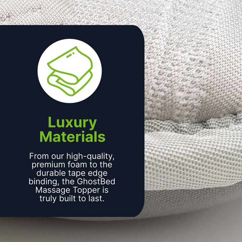 Massage Topper With Gel Infused Memory Foam And Air Cell Technology - Gray