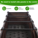 Raised Garden Beds Outdoor, Planter Boxes Outdoor For Vegetables, Flowers, Herbs, Garden Box With Drain Outlet, Heat And Frost Resistant Planters - Black / Brown