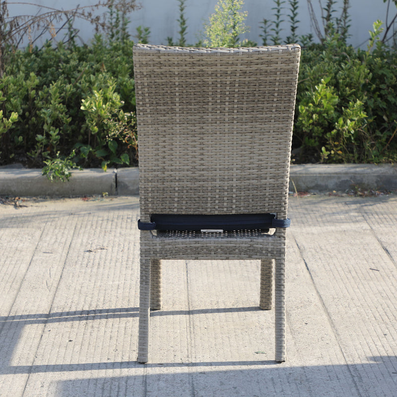 Balcones - Outdoor Wicker Dining Chairs With Cushions (Set of 8)