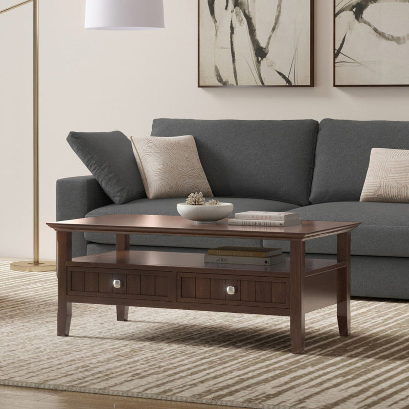 Acadian - Coffee Table With Drawer - Brown