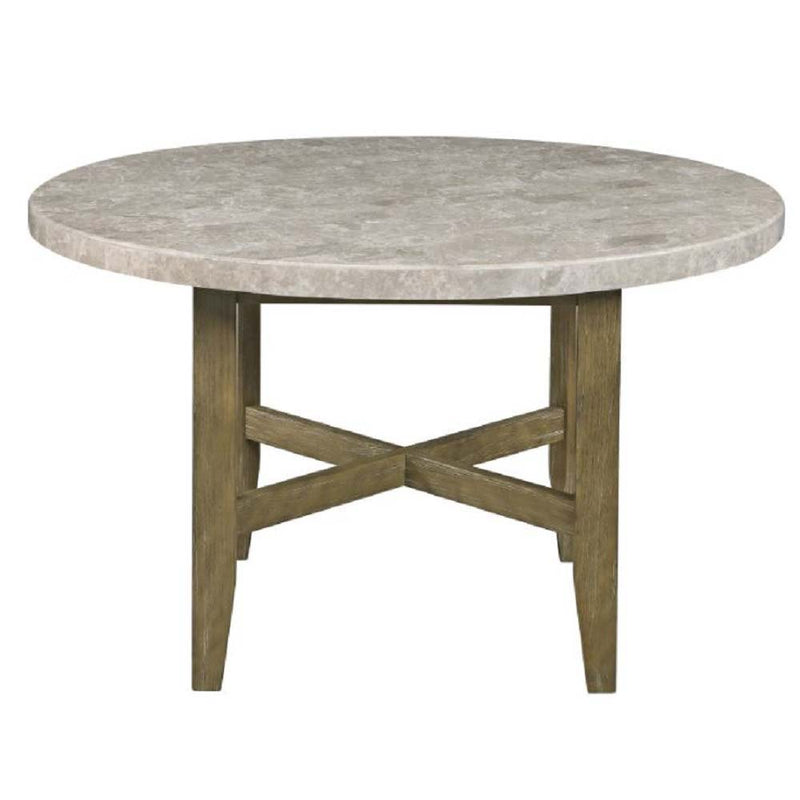 Karsen - Dining Table - Marble & Rustic Oak Finish - Atlantic Fine Furniture Inc