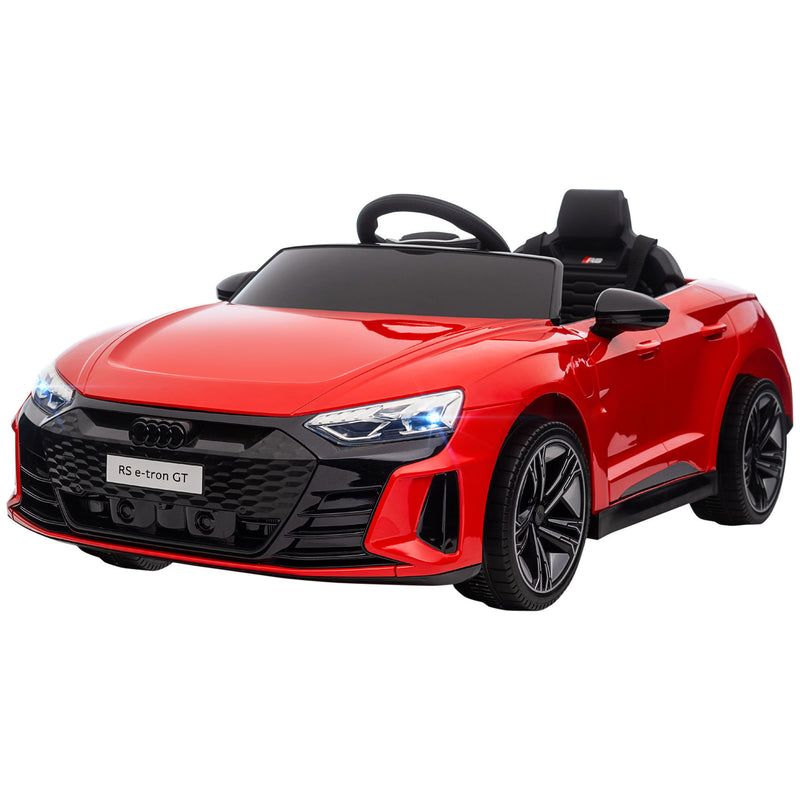 Aosom - Kids Ride On Car, 12V Licensed Audi Rs E-Tron Gt 3.1 Mph Electric Car For Kids, Ride-On Toy For Boys And Girls With Remote Control, 4 Wheels With Suspension, Horn, Music, Lights - Red