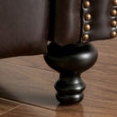 Contemporary Style Push Back Recliner With Button Tufted Stitching And Nailhead Trim