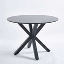 Table Mid-Century Dining Table For 4 - 6 People With Round MDF Table Top, Pedestal Dining Table, End Table Leisure Coffee Table, Cross Leg