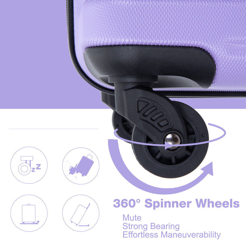Expandable 3 Piece Luggage Sets Lightweight & Durable Suitcase, Spinner Wheels, Tsa Lock