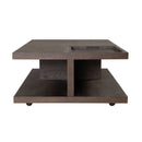 Athens - Rectangular Coffee Table With Casters - Chocolate Brown