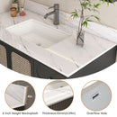 Bianco Carrara Venato Marble Vanity Top With Pre Drilled Faucet Hole And Undermount Sink