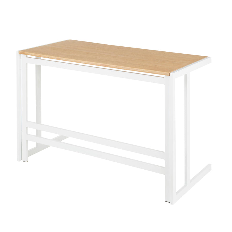 Roman - Industrial Office Desk - White / Natural