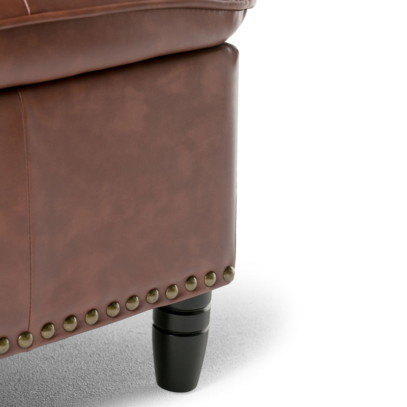 Emily - Storage Ottoman - Cognac