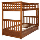 Bunk Bed With Ladders And 2 Storage Drawers