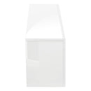TV Stand, Console, Media Entertainment Center, Storage Cabinet, Glossy Contemporary & Modern - White