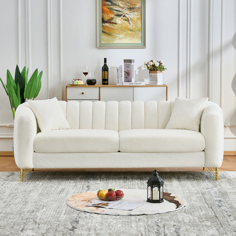 Oversized Sofa, 3 And 2 Seater - Beige