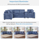 Contemporary L Shaped Convertible Sofa Bed With Pull Out Bed, Cup Holders, And Storage