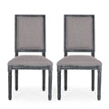 French Country Style Dining Chair With Upholstered Seating And Fluted Legs