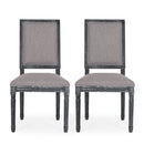 French Country Style Dining Chair With Upholstered Seating And Fluted Legs