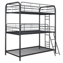 Modern Triple Bunk Bed, Durable Metal Frame