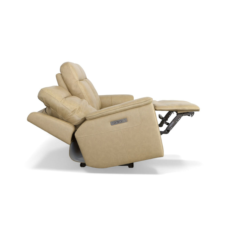 Odell - Power Reclining Sofa With Power Headrests & Lumbar - Stone