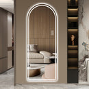 Arch Design LED Full Length Mirror, Dimmable, High Definition, Explosion Proof, 65" X 21" - Silver